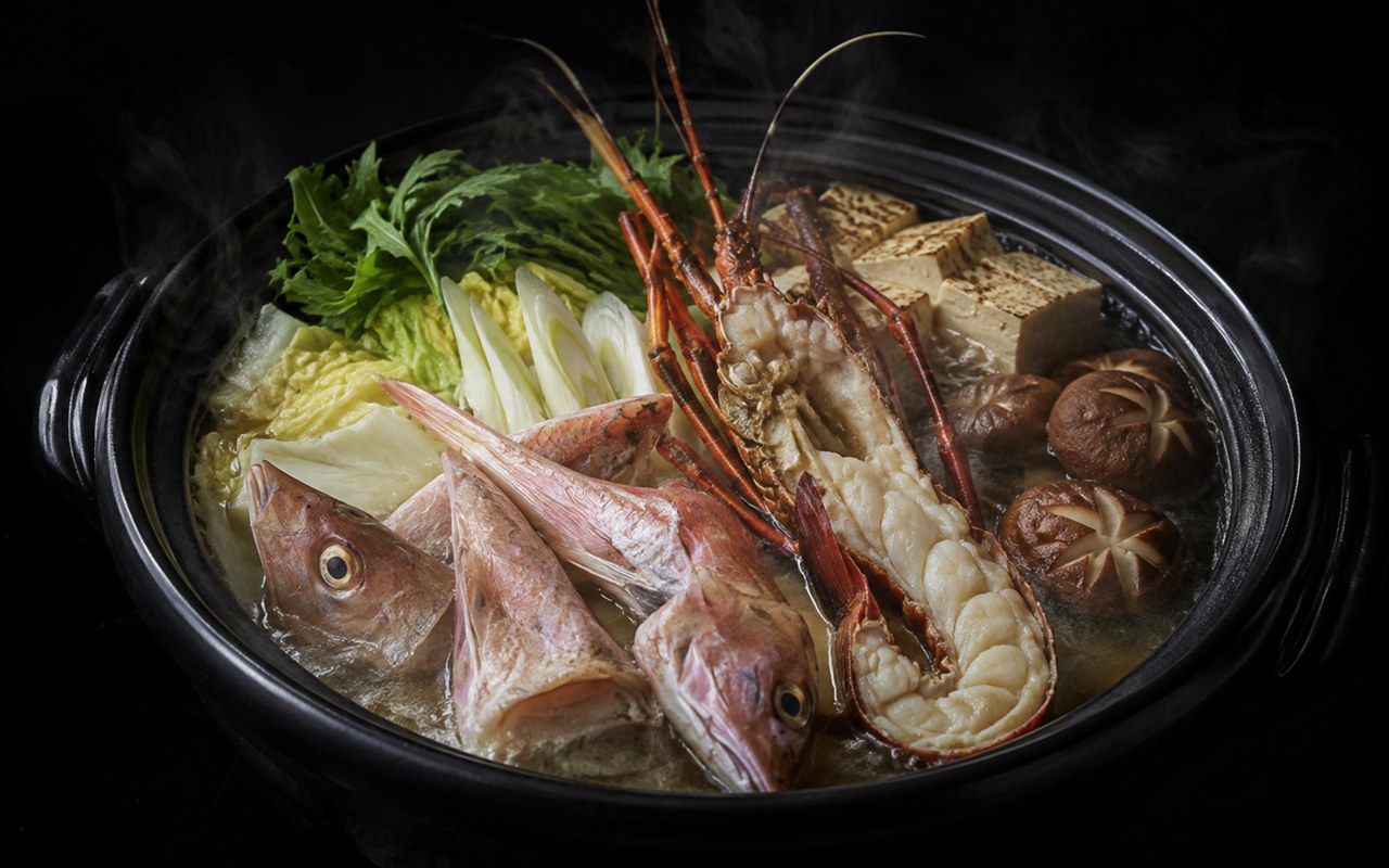 旬の魚介の鍋料理